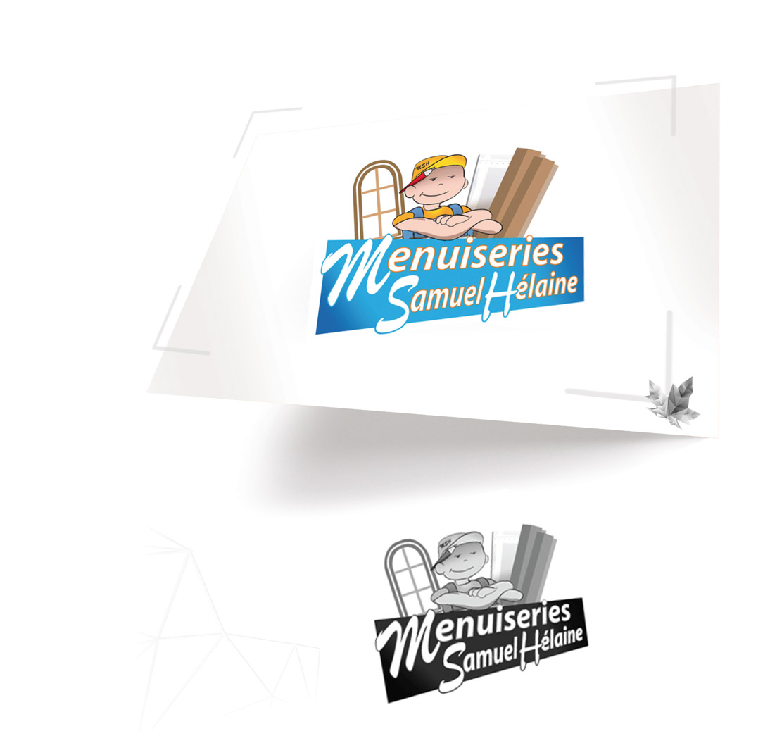 Logo Menuiseries Samuel Hélaine par Iconicité