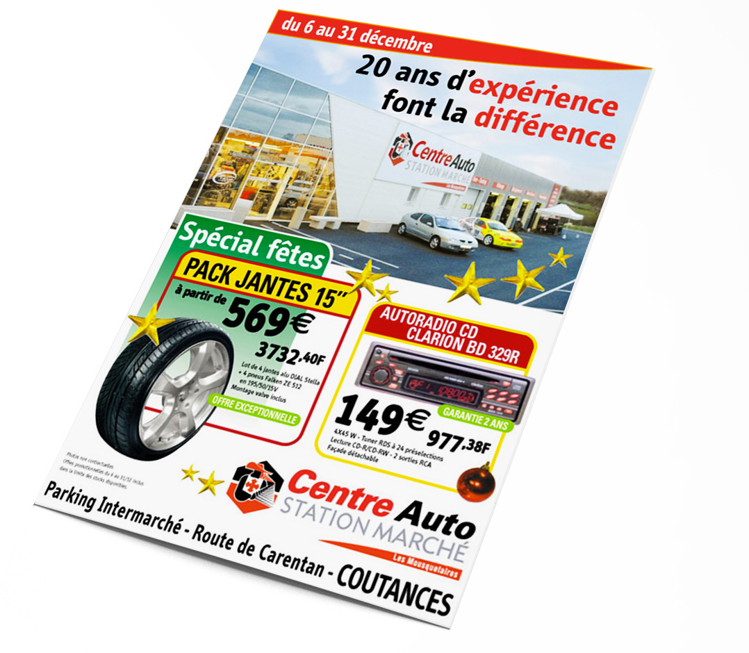 affiche abribus opération anniversaire centre auto Iconicité