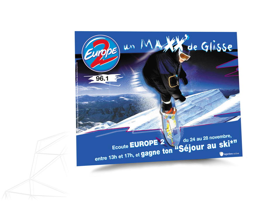 Europe 2 flyer Maxx de Glisse archive Iconicité