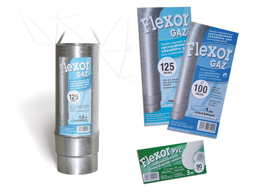 Etiquettes Flexor Gaz PVC relooking Iconicité