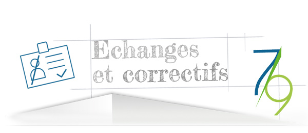 Echanges et correctifs étape 7