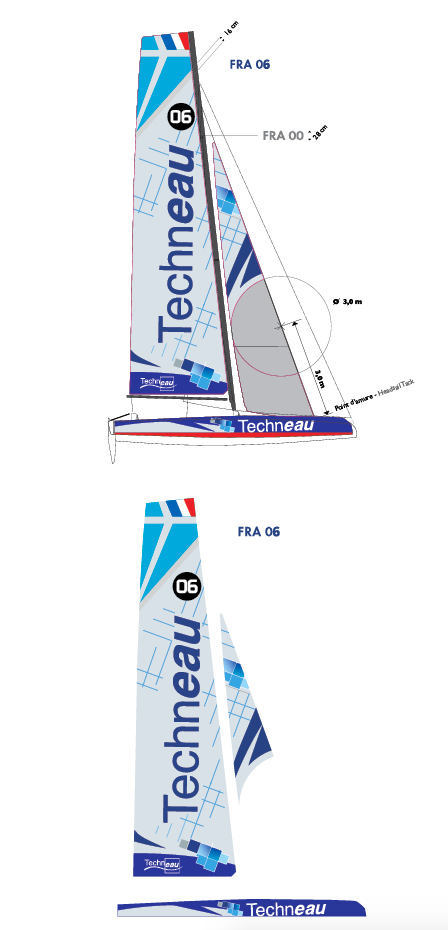 Habillage trimaran Techneau retenu Tourvoile