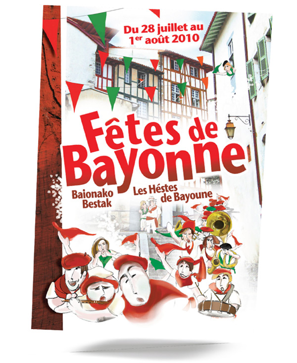 Fêtes de Bayonne concours d'affiche 2010 projet Iconicité