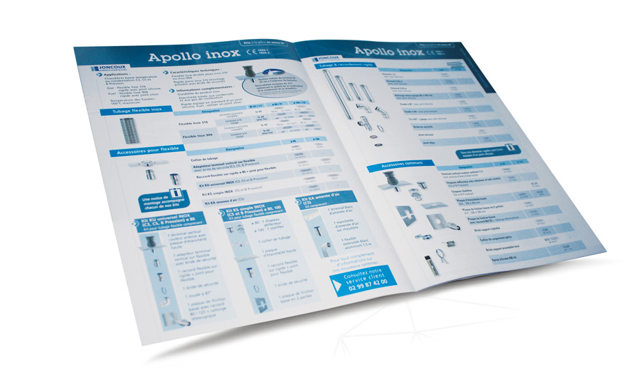 Détail extraction produits plaquette commerciale Joncoux par Iconicité graphiste Annoville Manche